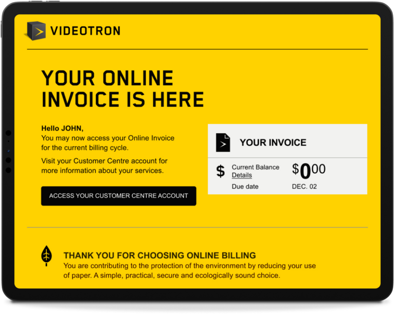 How do I receive my invoice online?