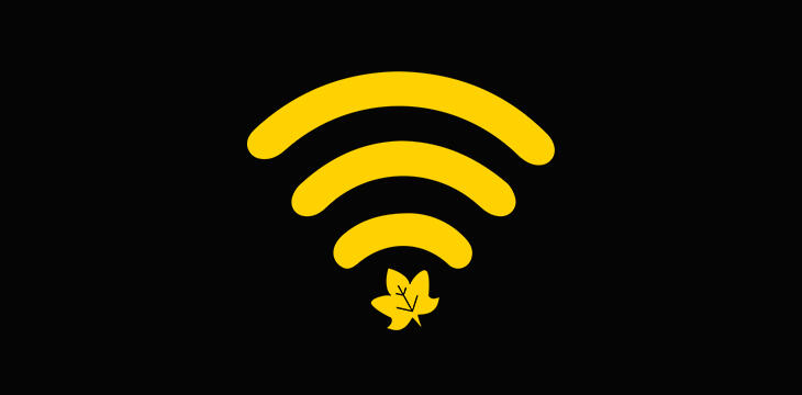 Wifi jaune feuille d'érable - 730x360