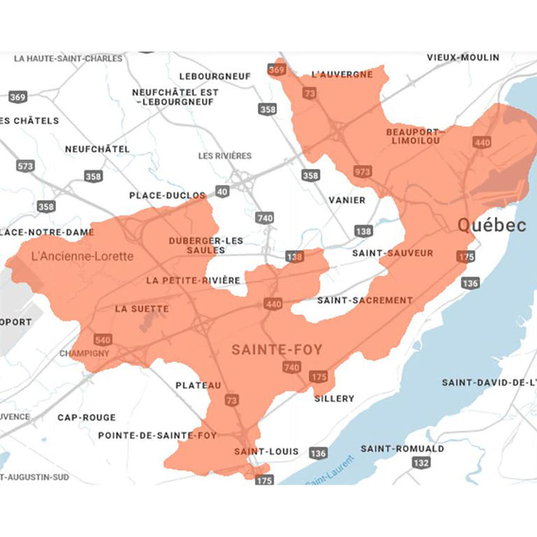 Carte couverture 5G Québec