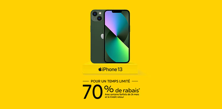 iPhone 13 70% de rabais