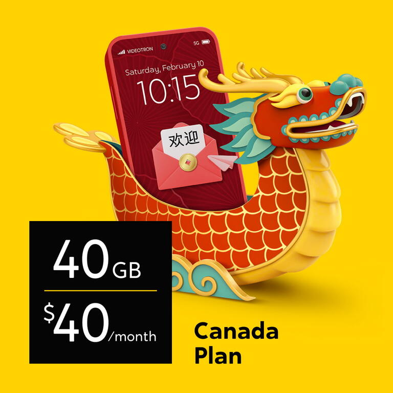 forfait Canada 40Gb 40$/month