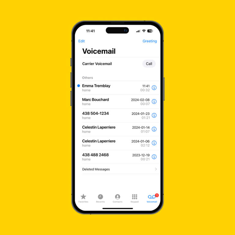 iPhone Visual Voicemail