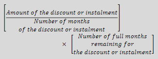amount of discount