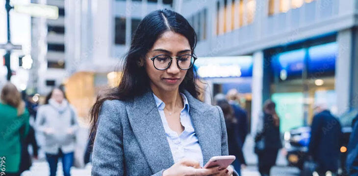 woman glasses phone