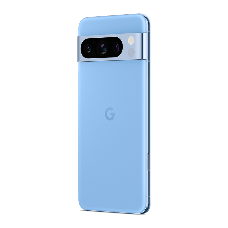Google Pixel 8 Pro in Bay seen from the keyless side at an angle.