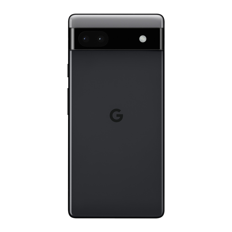 Google Pixel 6a seen from the back, showing the rear camera