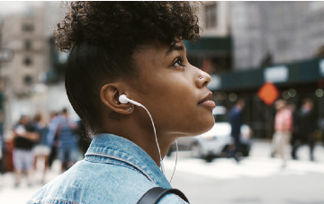 black woman earphone 360 x 227
