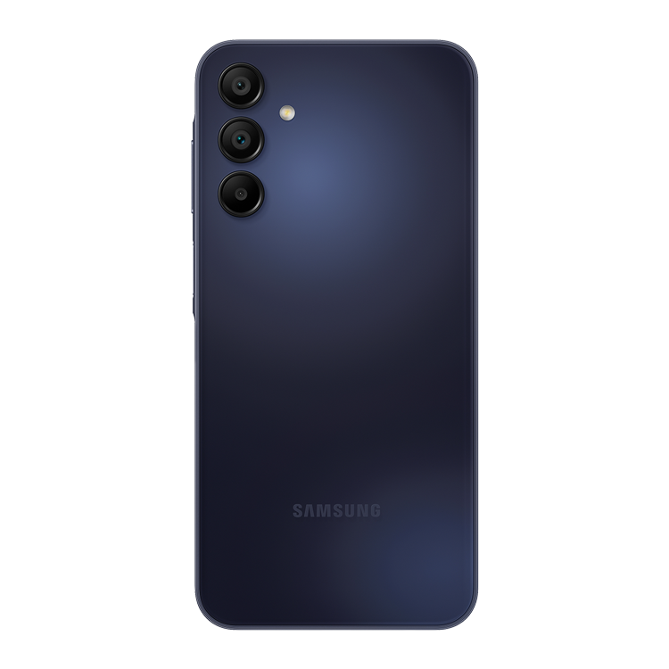 Samsung Galaxy A15 5G back view with camera and samsung logo