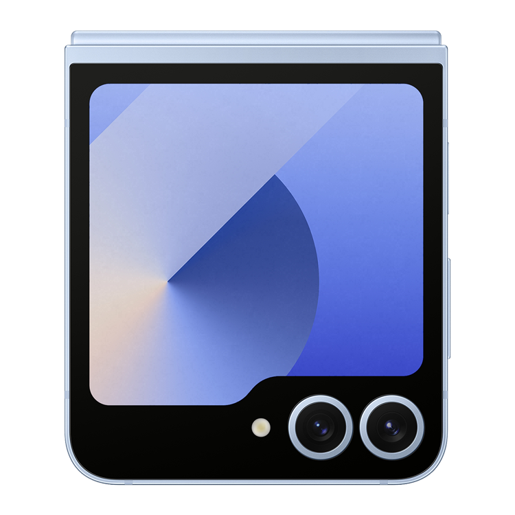 Samsung Galaxy Z Flip6 - Couleur Bleu - vue de face fermée
