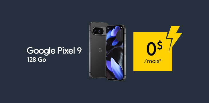 Google Pixel 9 à 0 $/mois